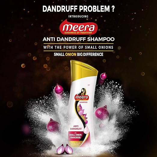 Meera Anti-Dandruff Shampoo, With Small Onion and Fenugreek, 180 ml Meera Anti-Dandruff Shampoo, With Small Onion and Fenugreek, 180 ml